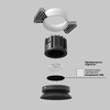 Миниатюра фото встраиваемый точечный светодиодный светильник maytoni round dl058-12w4k-trs-b | 220svet.ru